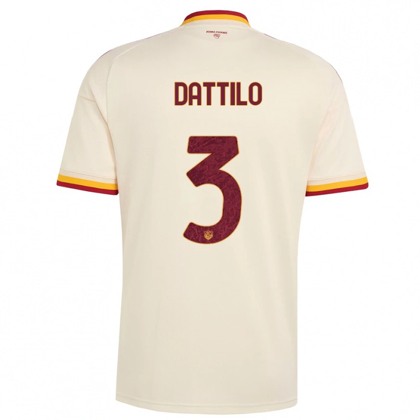 Danxen Hombre Camiseta Lorenzo Dattilo #3 Champán Rojo Amarillo 2ª Equipación 2026/27 La Camisa México