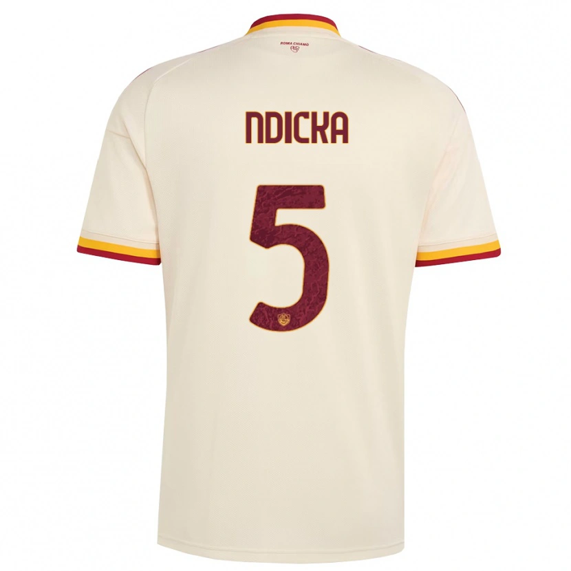 Danxen Hombre Camiseta Evan Ndicka #5 Champán Rojo Amarillo 2ª Equipación 2026/27 La Camisa México