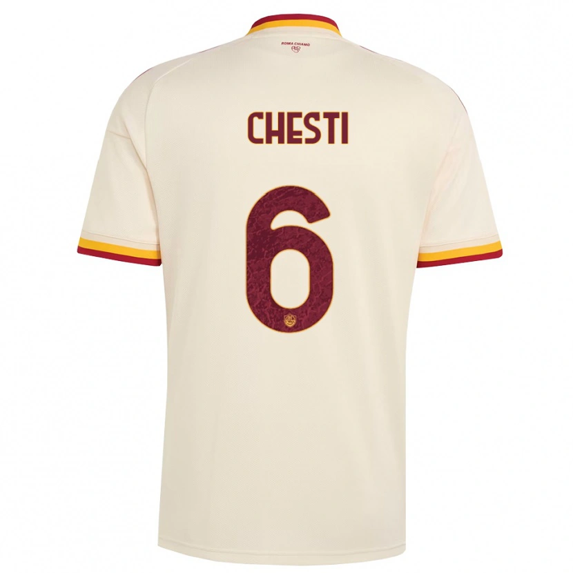 Danxen Hombre Camiseta Francesco Chesti #6 Champán Rojo Amarillo 2ª Equipación 2026/27 La Camisa México