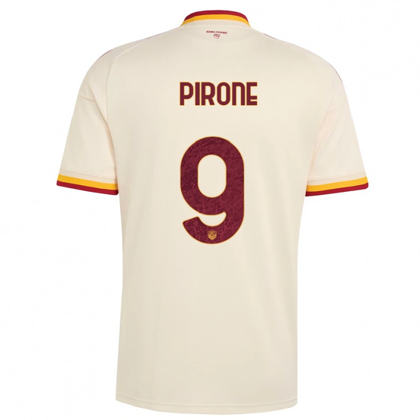 Danxen Hombre Camiseta Valeria Pirone #9 Champán Rojo Amarillo 2ª Equipación 2026/27 La Camisa México