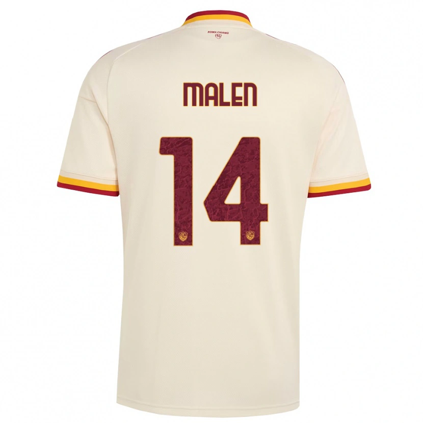 Danxen Hombre Camiseta Donyell Malen #14 Champán Rojo Amarillo 2ª Equipación 2026/27 La Camisa México