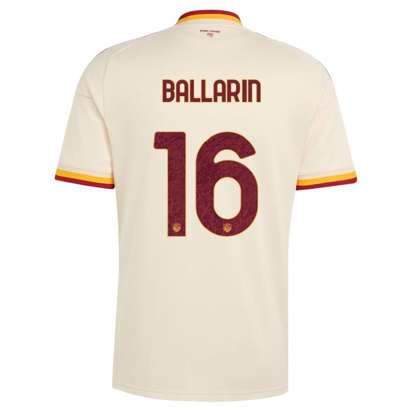 Danxen Hombre Camiseta Francesco Ballarin #16 Champán Rojo Amarillo 2ª Equipación 2026/27 La Camisa México