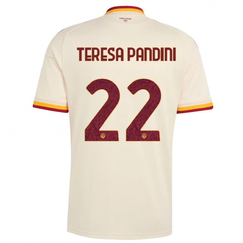 Danxen Hombre Camiseta Marta Teresa Pandini #22 Champán Rojo Amarillo 2ª Equipación 2026/27 La Camisa México