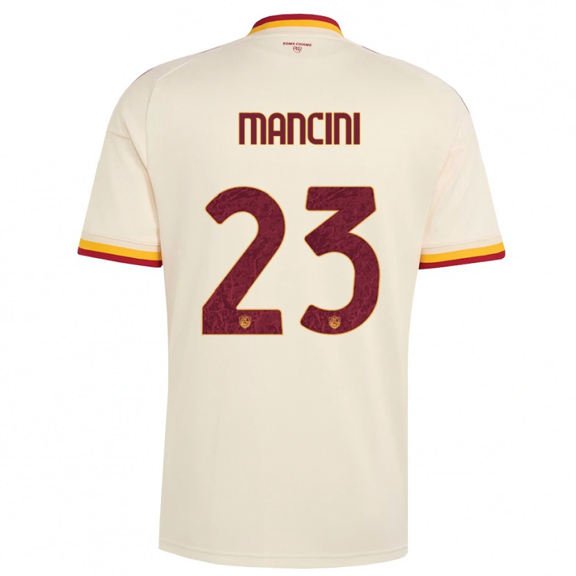 Danxen Hombre Camiseta Gianluca Mancini #23 Champán Rojo Amarillo 2ª Equipación 2026/27 La Camisa México
