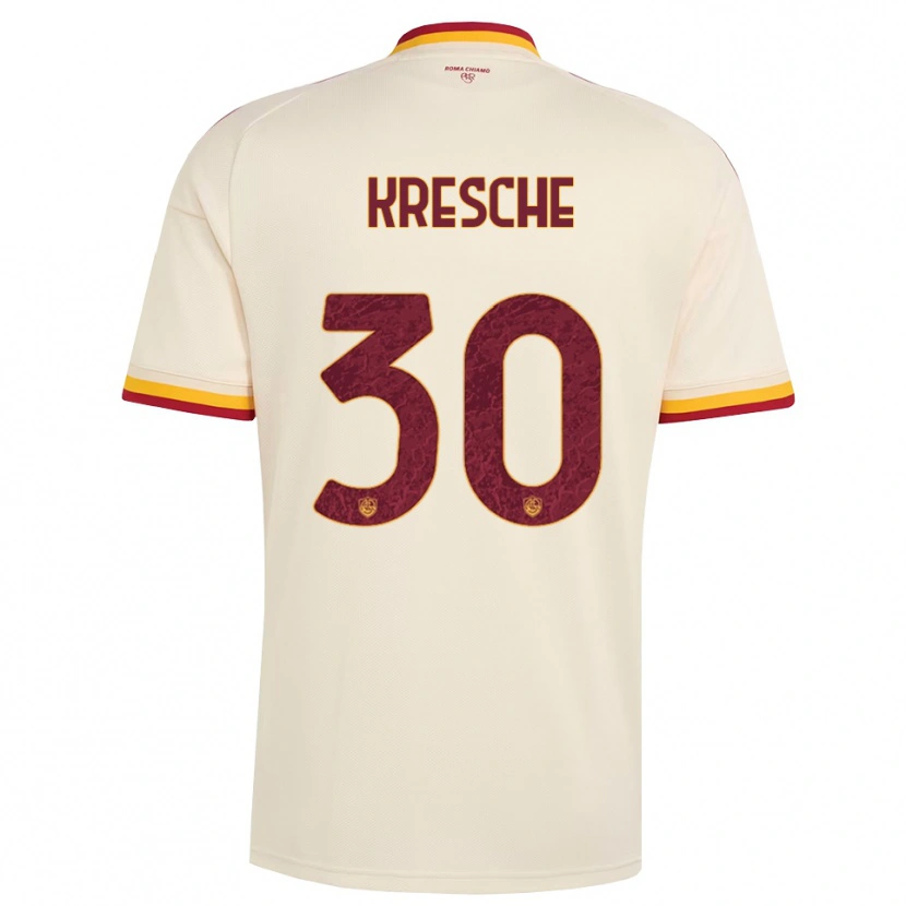 Danxen Hombre Camiseta Isabella Kresche #30 Champán Rojo Amarillo 2ª Equipación 2026/27 La Camisa México