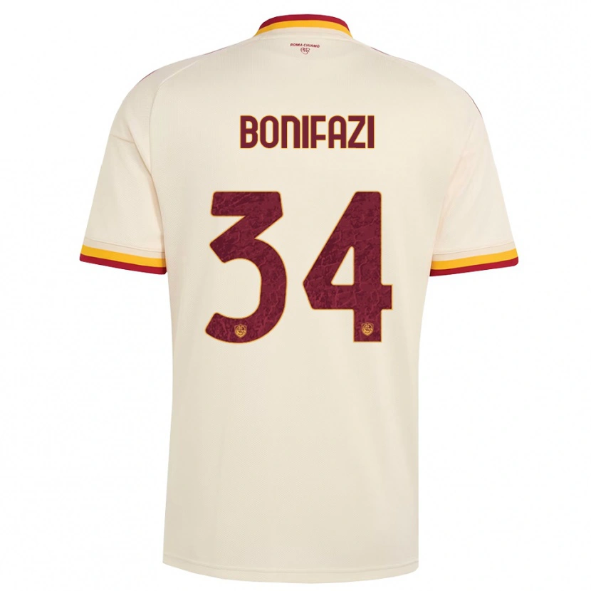 Danxen Hombre Camiseta Giampaolo Bonifazi #34 Champán Rojo Amarillo 2ª Equipación 2026/27 La Camisa México