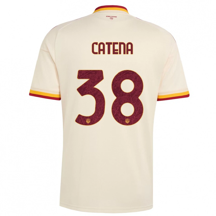 Danxen Hombre Camiseta Giada Catena #38 Champán Rojo Amarillo 2ª Equipación 2026/27 La Camisa México