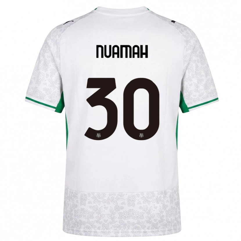 Danxen Hombre Camiseta Patrick Nuamah #30 Blanco Negro Verde 2ª Equipación 2026/27 La Camisa México