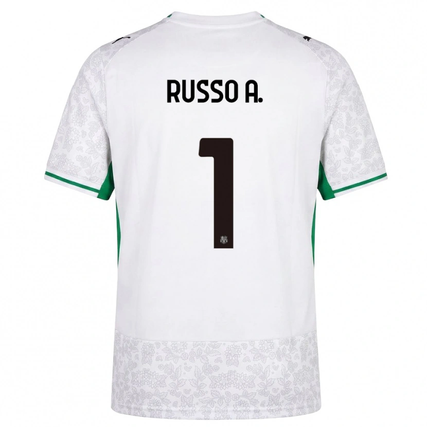 Danxen Hombre Camiseta Alessandro Russo #1 Blanco Negro Verde 2ª Equipación 2026/27 La Camisa México