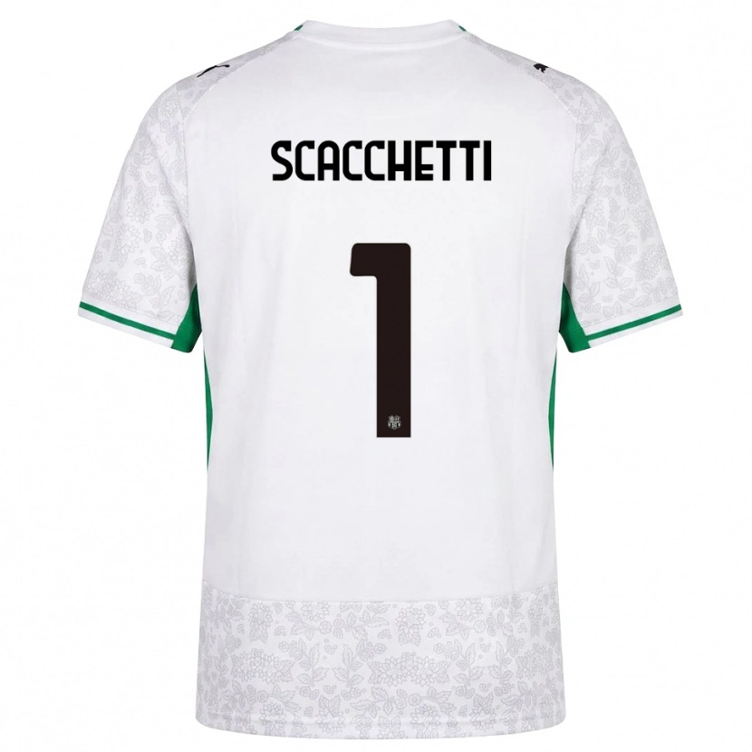Danxen Hombre Camiseta Alessandro Scacchetti #1 Blanco Negro Verde 2ª Equipación 2026/27 La Camisa México