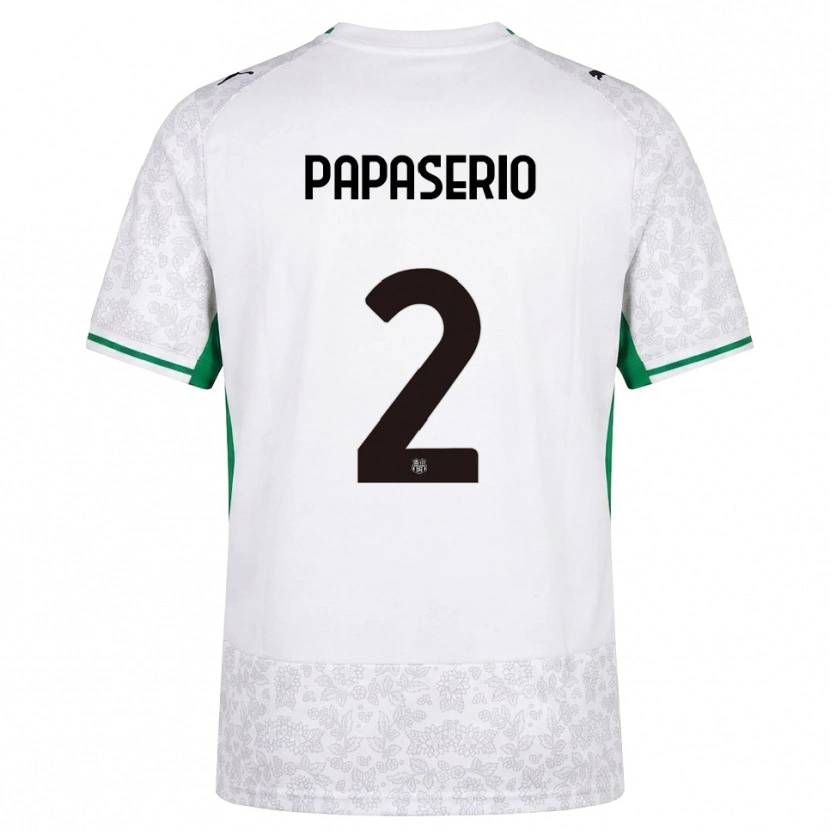 Danxen Hombre Camiseta Gabriele Papaserio #2 Blanco Negro Verde 2ª Equipación 2026/27 La Camisa México