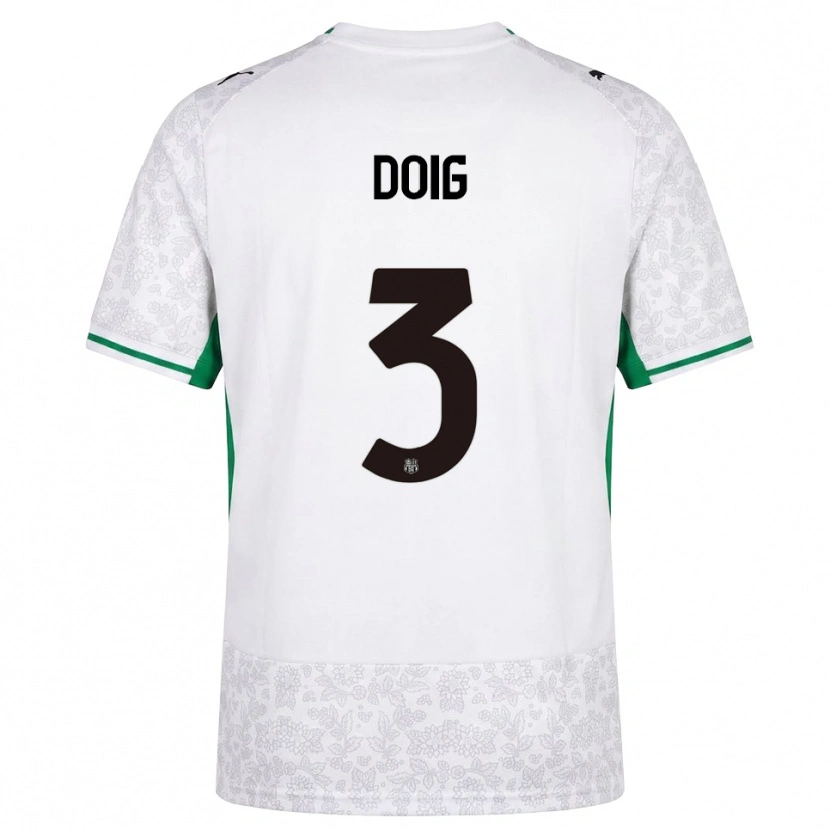 Danxen Hombre Camiseta Josh Doig #3 Blanco Negro Verde 2ª Equipación 2026/27 La Camisa México