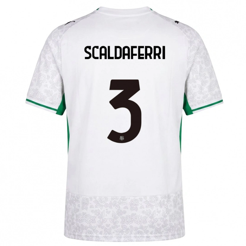 Danxen Hombre Camiseta Andrea Scaldaferri #3 Blanco Negro Verde 2ª Equipación 2026/27 La Camisa México
