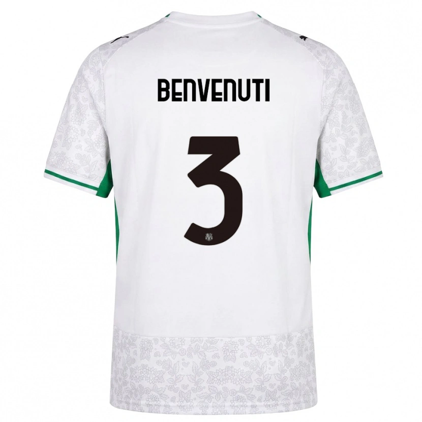 Danxen Hombre Camiseta Tommaso Benvenuti #3 Blanco Negro Verde 2ª Equipación 2026/27 La Camisa México