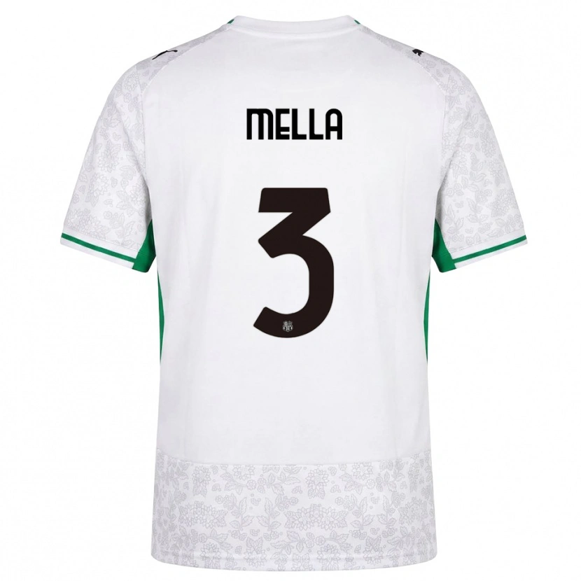 Danxen Hombre Camiseta Sara Mella #3 Blanco Negro Verde 2ª Equipación 2026/27 La Camisa México