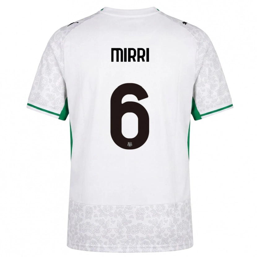 Danxen Hombre Camiseta Mattia Mirri #6 Blanco Negro Verde 2ª Equipación 2026/27 La Camisa México