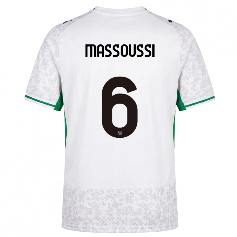 Danxen Hombre Camiseta Zaid Massoussi #6 Blanco Negro Verde 2ª Equipación 2026/27 La Camisa México