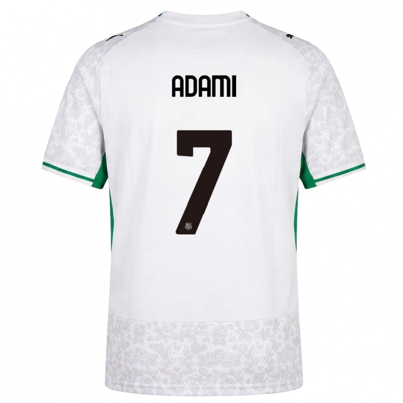 Danxen Hombre Camiseta Greta Adami #7 Blanco Negro Verde 2ª Equipación 2026/27 La Camisa México
