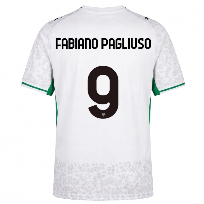 Danxen Hombre Camiseta Paolo Fabiano Pagliuso #9 Blanco Negro Verde 2ª Equipación 2026/27 La Camisa México