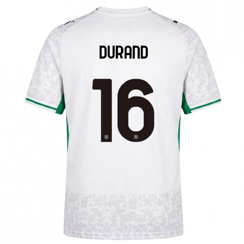Danxen Hombre Camiseta Solène Durand #16 Blanco Negro Verde 2ª Equipación 2026/27 La Camisa México