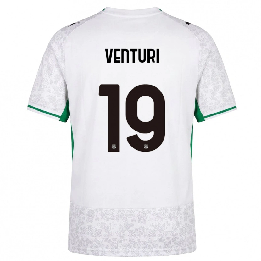 Danxen Hombre Camiseta Luca Venturi #19 Blanco Negro Verde 2ª Equipación 2026/27 La Camisa México