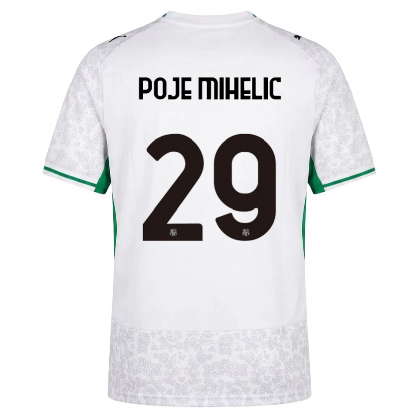 Danxen Hombre Camiseta Naja Poje Mihelič #29 Blanco Negro Verde 2ª Equipación 2026/27 La Camisa México