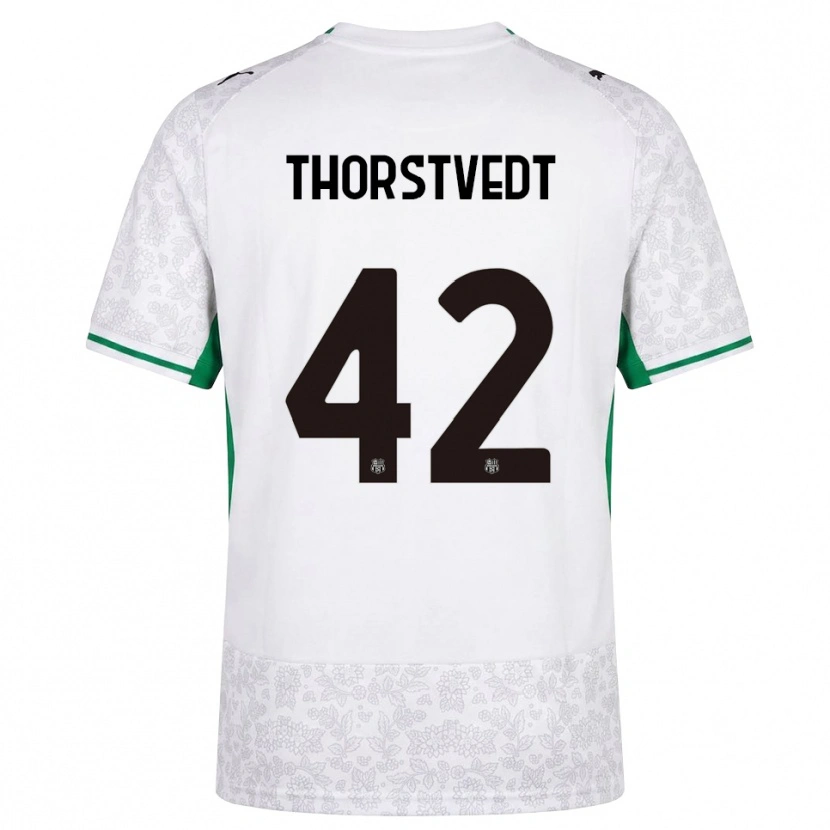 Danxen Hombre Camiseta Kristian Thorstvedt #42 Blanco Negro Verde 2ª Equipación 2026/27 La Camisa México