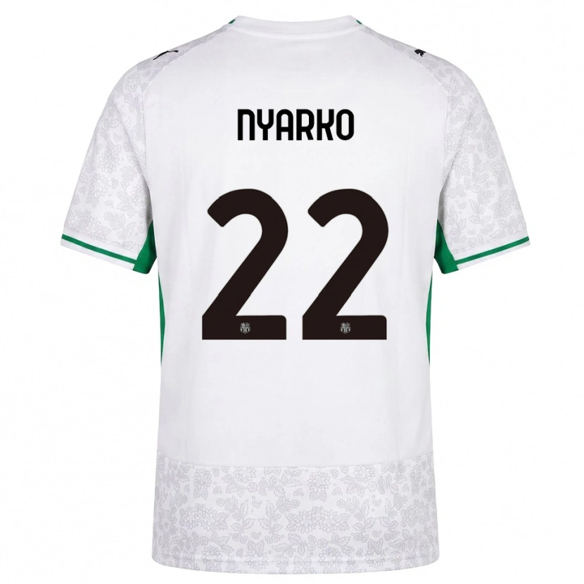 Danxen Hombre Camiseta Lorenzo Nyarko #22 Blanco Negro Verde 2ª Equipación 2026/27 La Camisa México