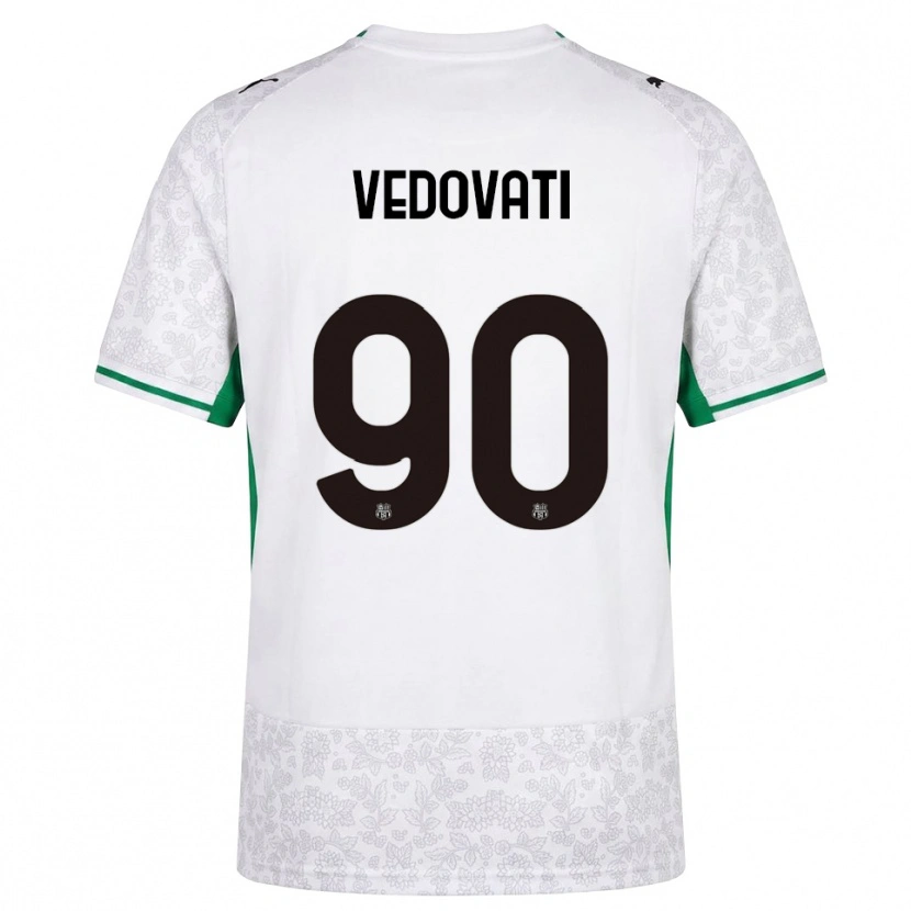 Danxen Hombre Camiseta Gabriele Vedovati #90 Blanco Negro Verde 2ª Equipación 2026/27 La Camisa México