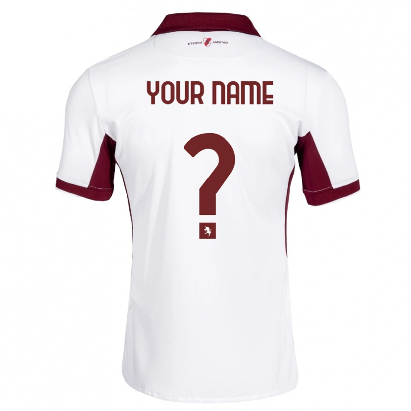 Danxen Hombre Camiseta Su Nombre #0 Burdeos Blanco Rojo 2ª Equipación 2026/27 La Camisa México