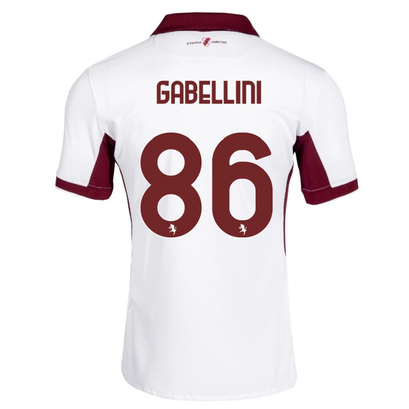 Danxen Hombre Camiseta Tommaso Gabellini #86 Burdeos Blanco Rojo 2ª Equipación 2026/27 La Camisa México
