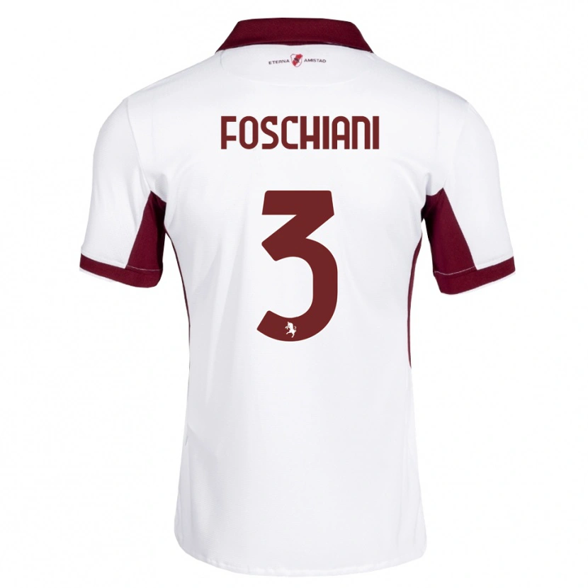 Danxen Hombre Camiseta Francesco Foschiani #3 Burdeos Blanco Rojo 2ª Equipación 2026/27 La Camisa México