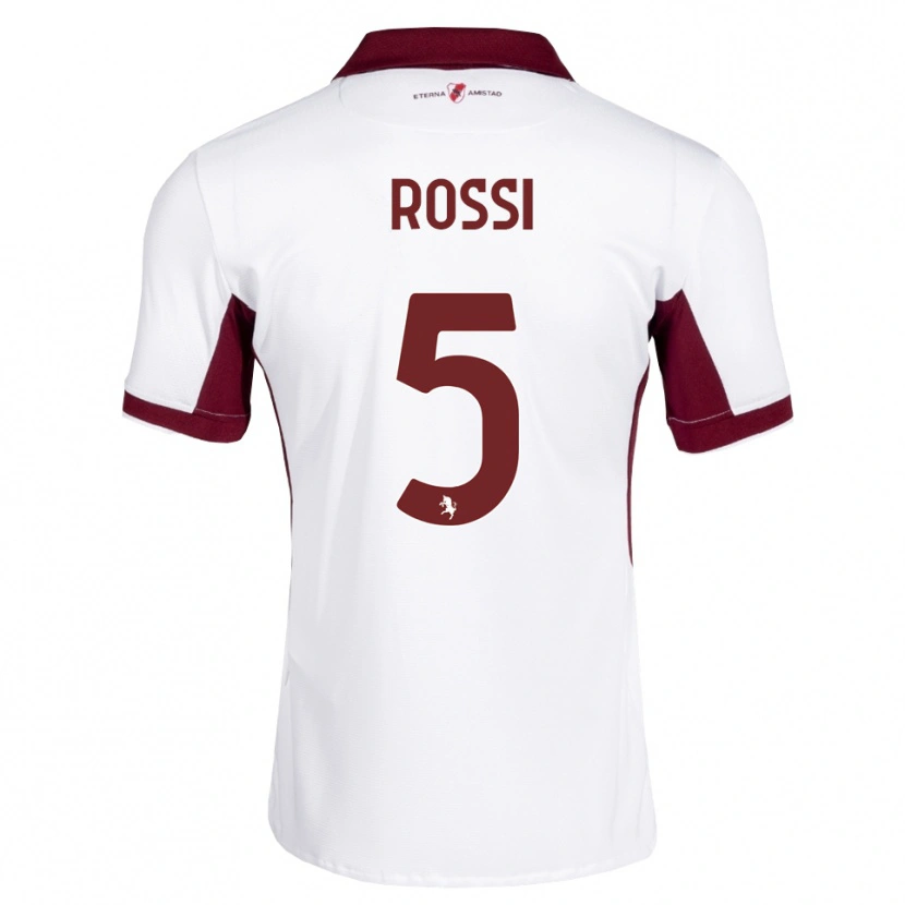 Danxen Hombre Camiseta Simone Rossi #5 Burdeos Blanco Rojo 2ª Equipación 2026/27 La Camisa México