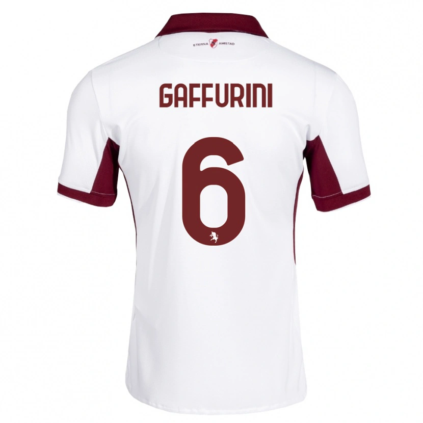 Danxen Hombre Camiseta Davide Gaffurini #6 Burdeos Blanco Rojo 2ª Equipación 2026/27 La Camisa México