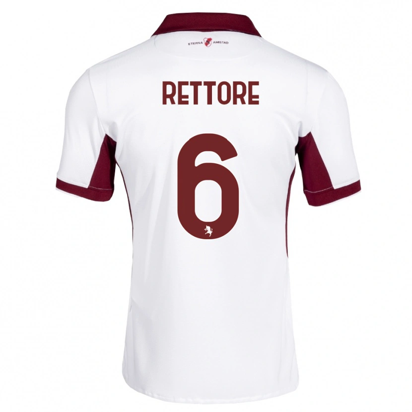 Danxen Hombre Camiseta Mirko Rettore #6 Burdeos Blanco Rojo 2ª Equipación 2026/27 La Camisa México