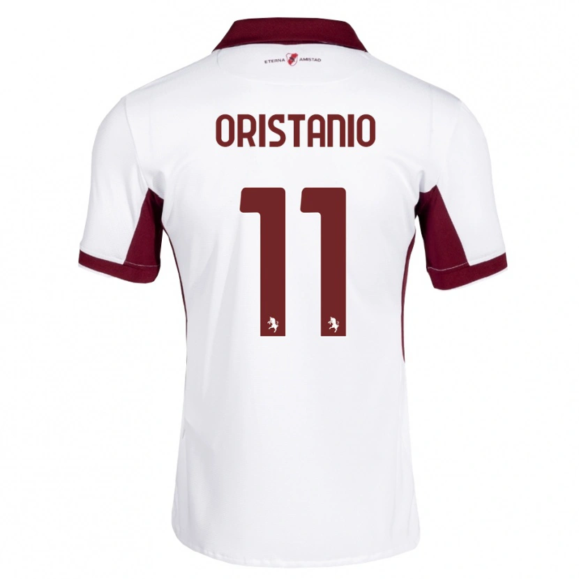 Danxen Hombre Camiseta Gaetano Oristanio #11 Burdeos Blanco Rojo 2ª Equipación 2026/27 La Camisa México