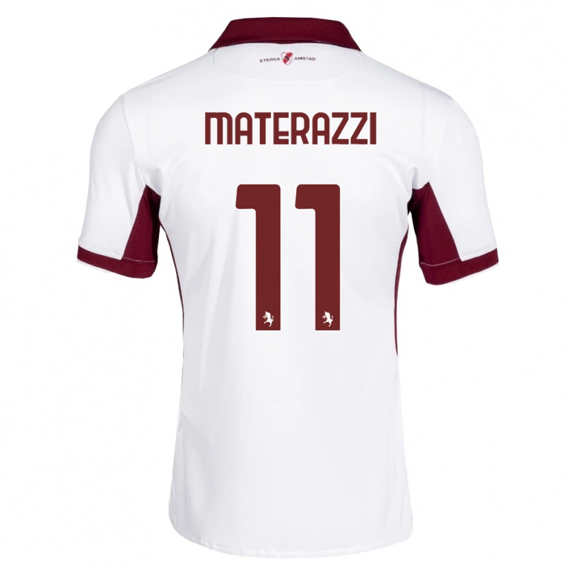 Danxen Hombre Camiseta Gianfilippo Materazzi #11 Burdeos Blanco Rojo 2ª Equipación 2026/27 La Camisa México