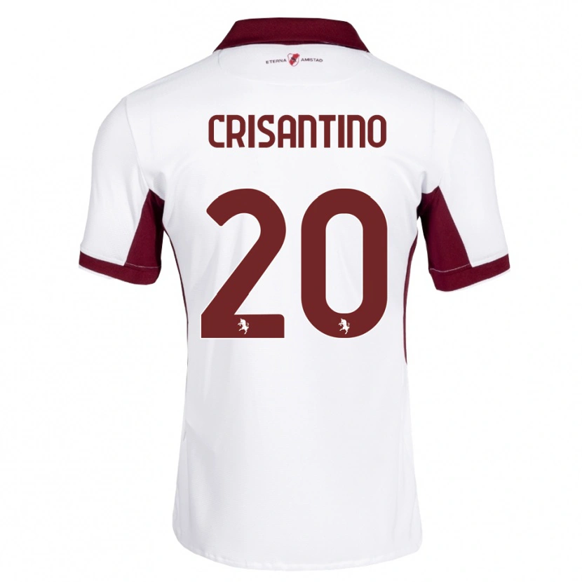 Danxen Hombre Camiseta Giulia Crisantino #20 Burdeos Blanco Rojo 2ª Equipación 2026/27 La Camisa México