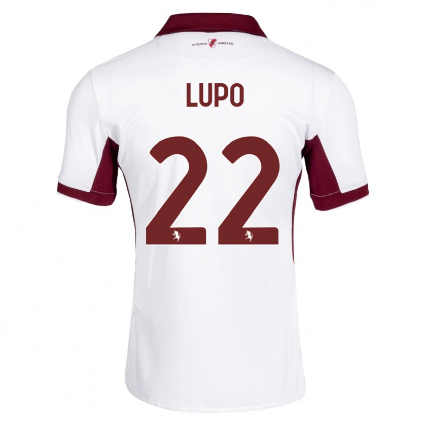 Danxen Hombre Camiseta Enrica Lupo #22 Burdeos Blanco Rojo 2ª Equipación 2026/27 La Camisa México
