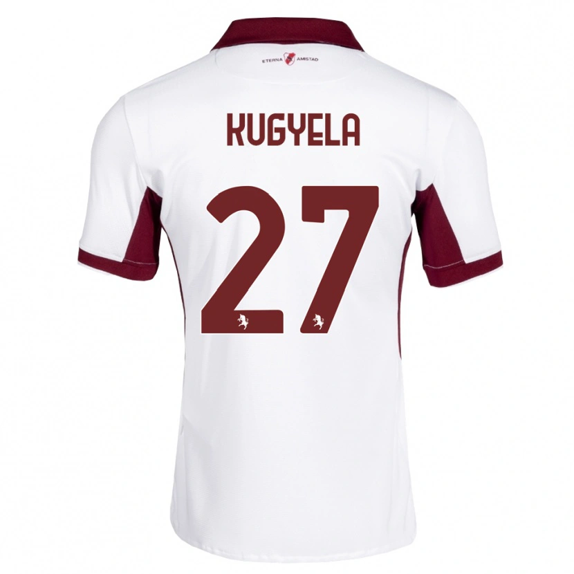 Danxen Hombre Camiseta Zalán Kugyela #27 Burdeos Blanco Rojo 2ª Equipación 2026/27 La Camisa México