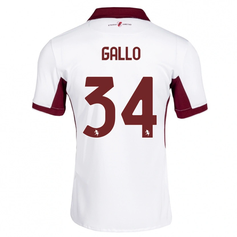 Danxen Hombre Camiseta Tommaso Gallo #34 Burdeos Blanco Rojo 2ª Equipación 2026/27 La Camisa México