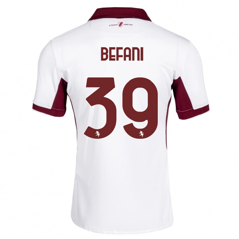 Danxen Hombre Camiseta Haron Befani #39 Burdeos Blanco Rojo 2ª Equipación 2026/27 La Camisa México