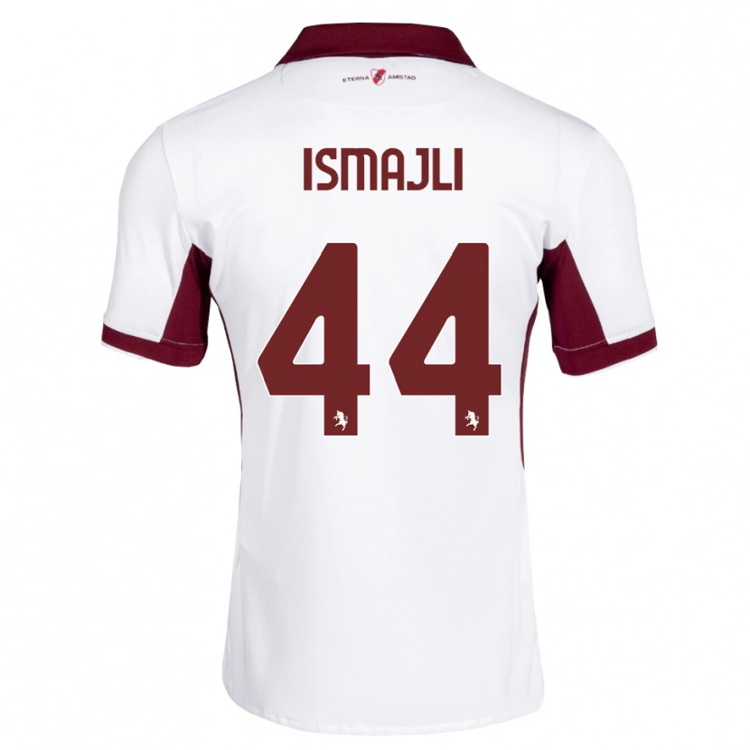 Danxen Hombre Camiseta Ardian Ismajli #44 Burdeos Blanco Rojo 2ª Equipación 2026/27 La Camisa México