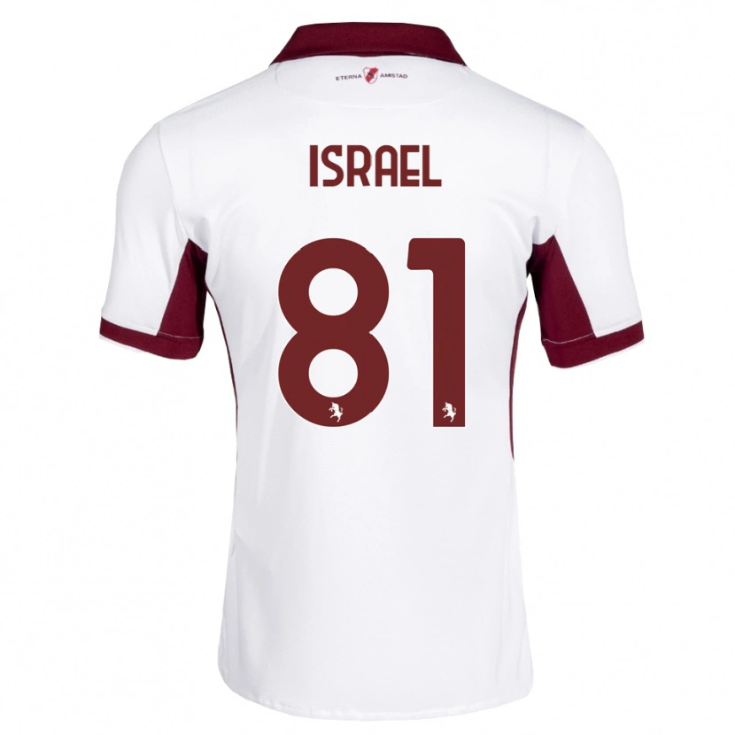 Danxen Hombre Camiseta Franco Israel #81 Burdeos Blanco Rojo 2ª Equipación 2026/27 La Camisa México