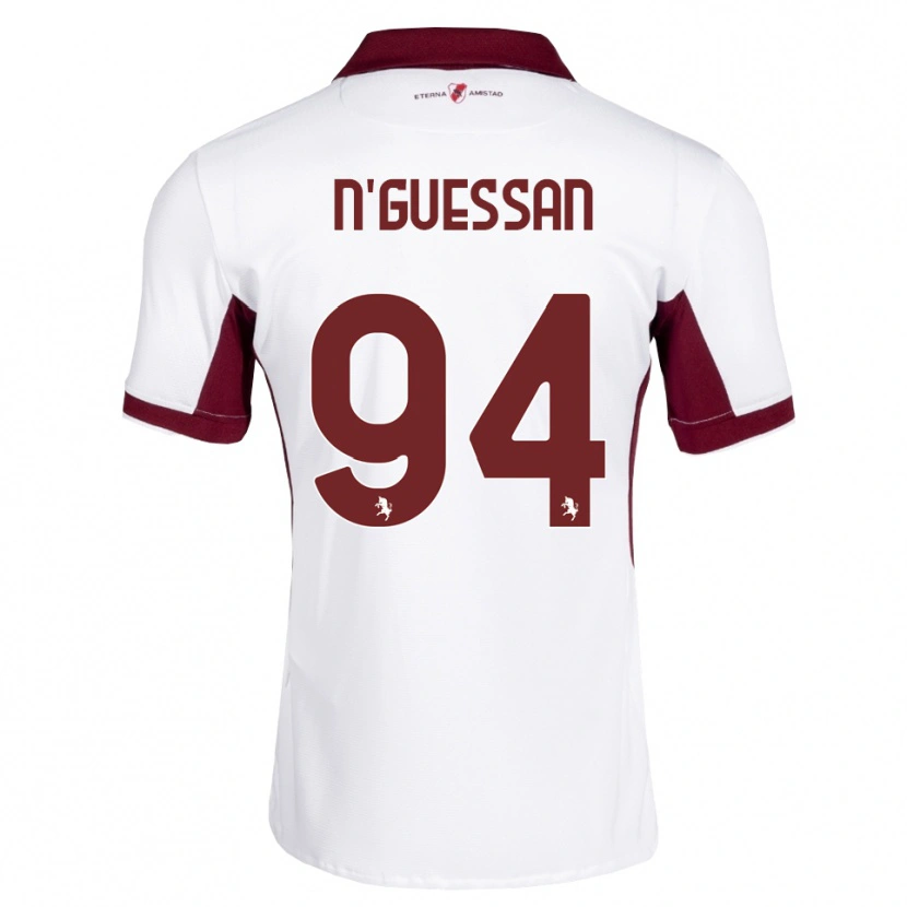 Danxen Hombre Camiseta Ange Caumenan N'guessan #94 Burdeos Blanco Rojo 2ª Equipación 2026/27 La Camisa México