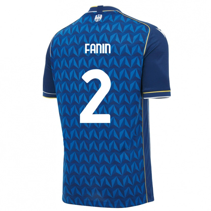 Danxen Hombre Camiseta Alessandro Fanin #2 Azul Real Blanco Azul 2ª Equipación 2026/27 La Camisa México