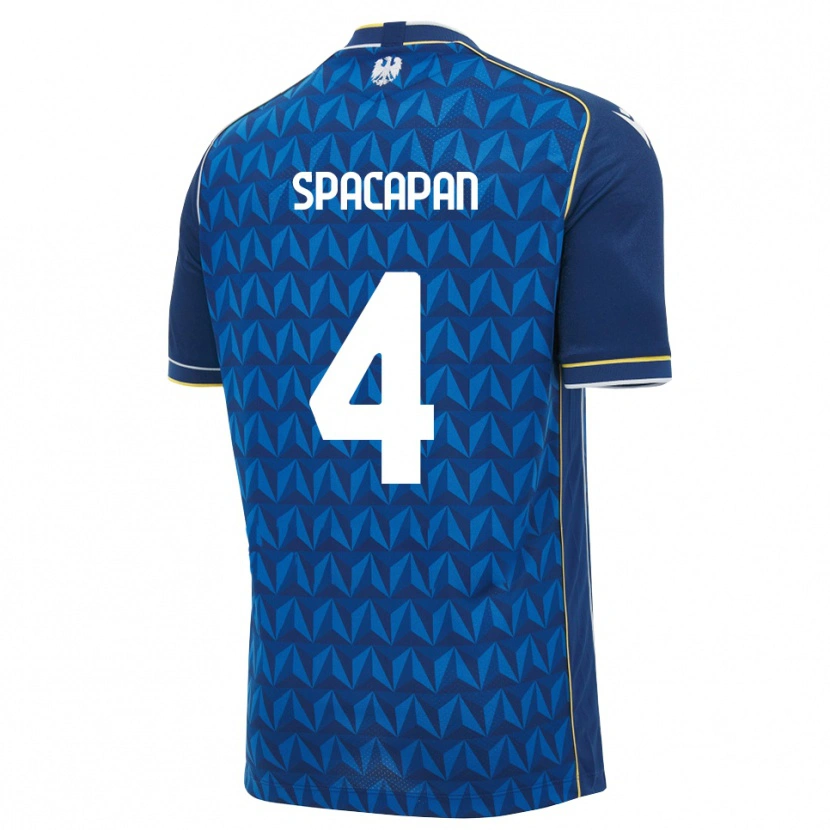 Danxen Hombre Camiseta Luka Spacapan #4 Azul Real Blanco Azul 2ª Equipación 2026/27 La Camisa México