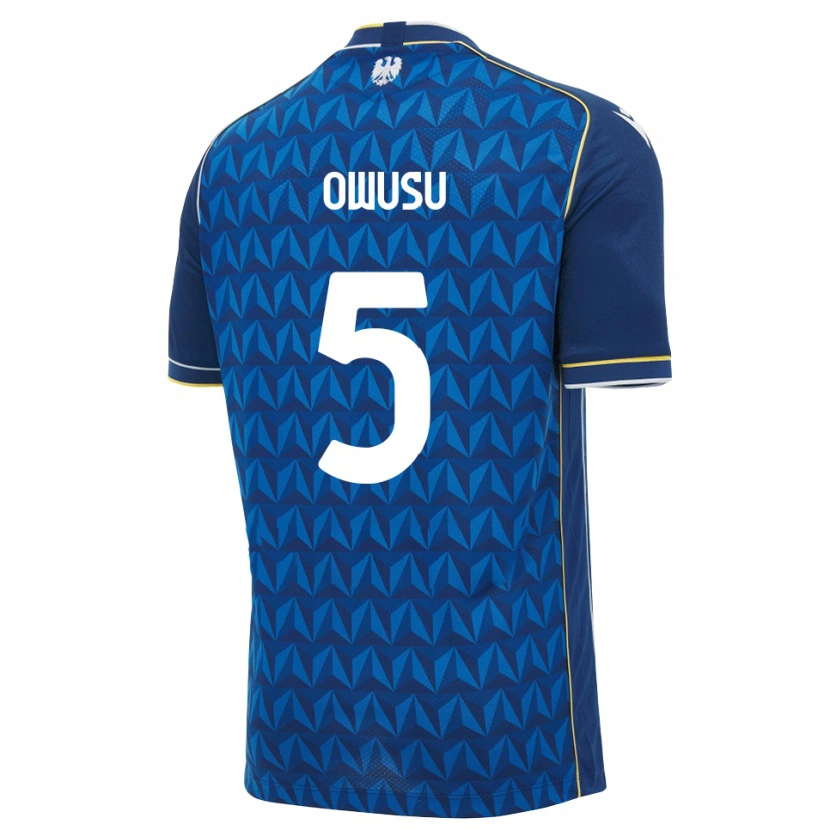 Danxen Hombre Camiseta Robert Owusu #5 Azul Real Blanco Azul 2ª Equipación 2026/27 La Camisa México