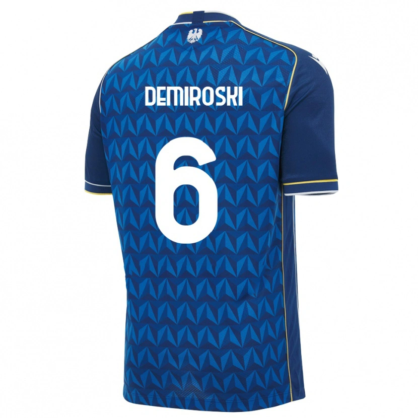 Danxen Hombre Camiseta Shenol Demiroski #6 Azul Real Blanco Azul 2ª Equipación 2026/27 La Camisa México