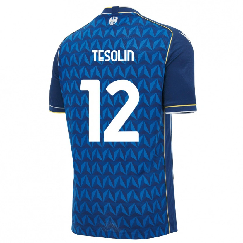 Danxen Hombre Camiseta Matteo Tesolin #12 Azul Real Blanco Azul 2ª Equipación 2026/27 La Camisa México